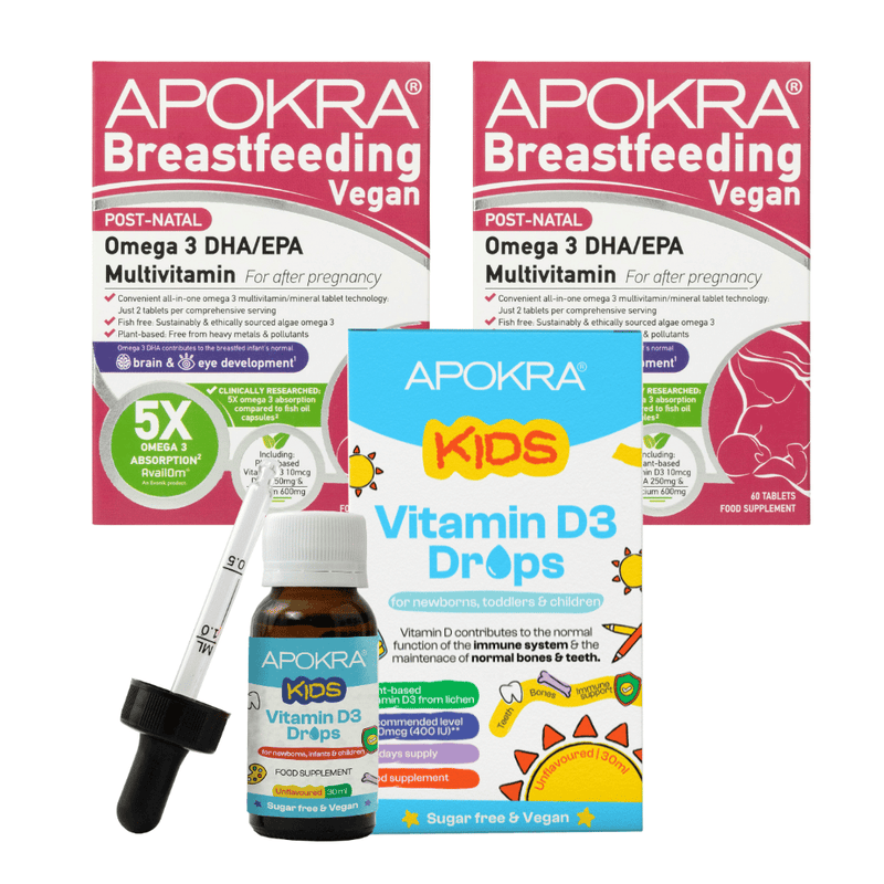Breastfeeding vitamins with vitamin D3 drops bundle