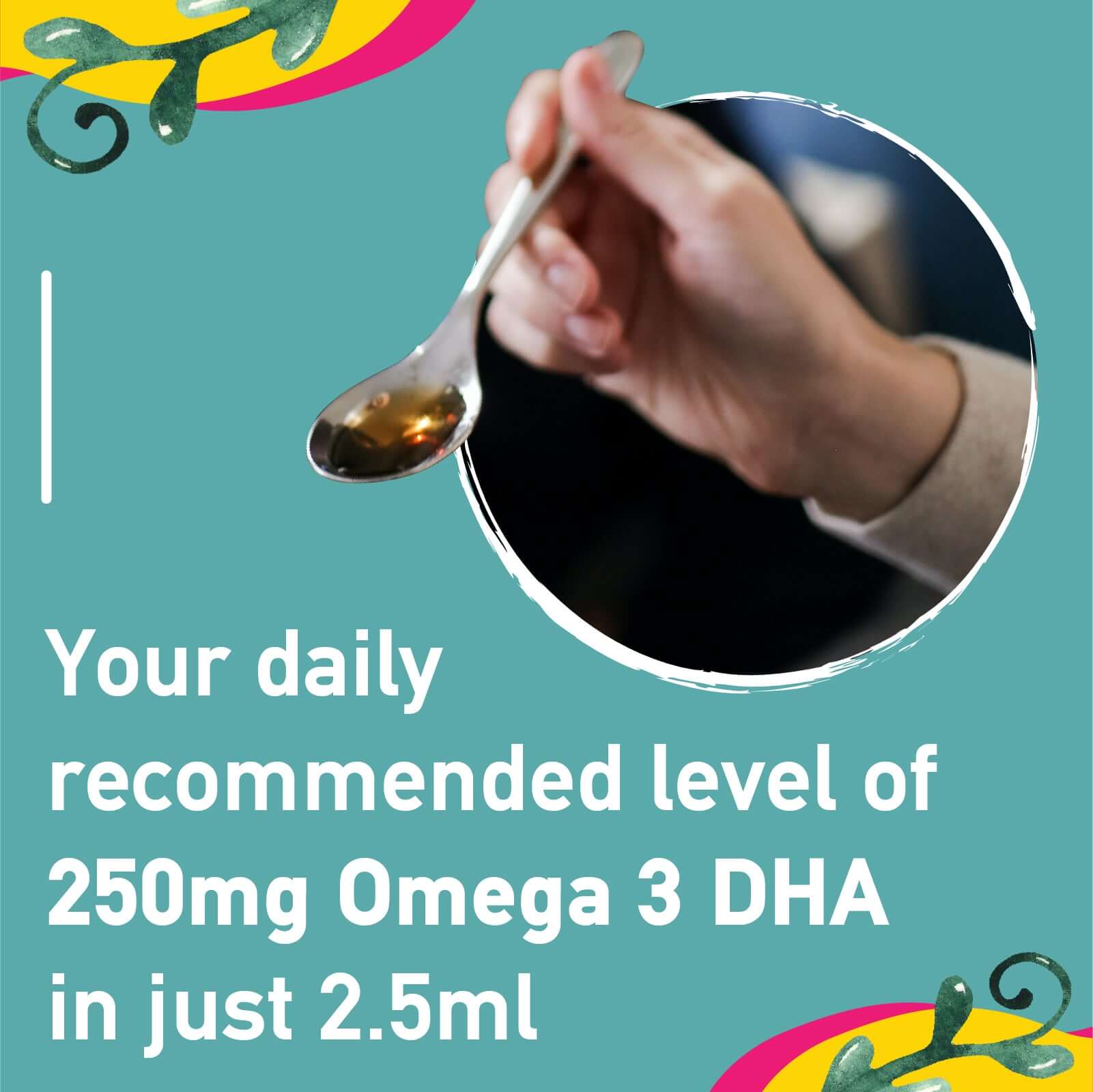 250mg in 2.5ml omega 3 DHA serving - APOKRA