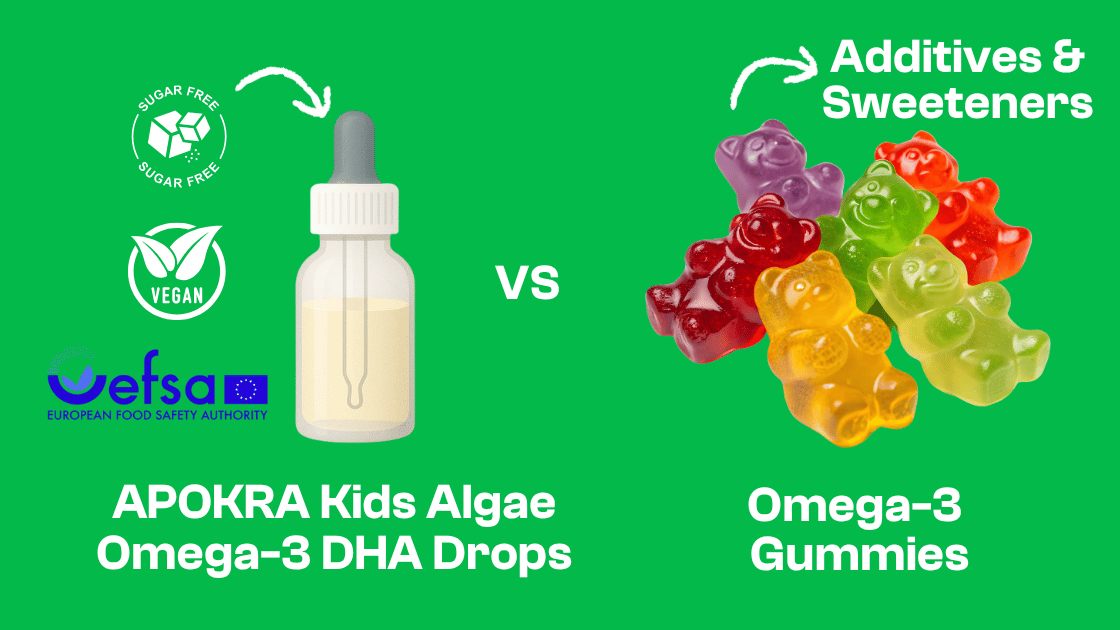 Why Choose Vegan DHA Drops Over Omega-3 Gummies for Your Child