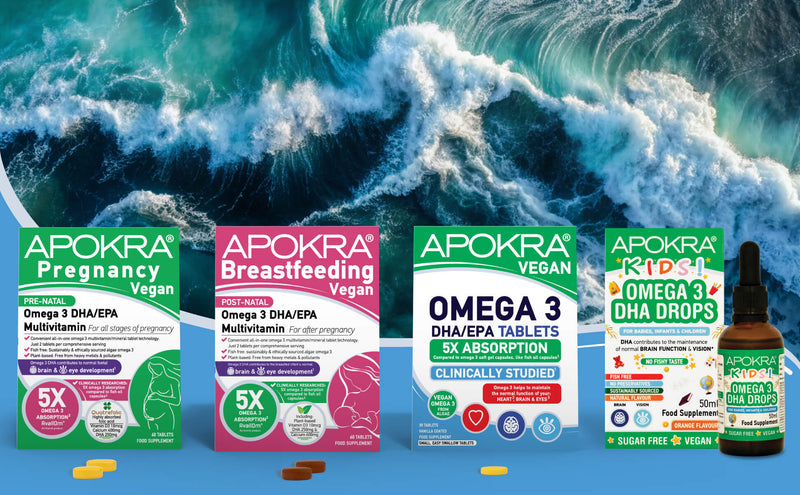 Algae-Based Omega-3: Apokra's Sustainable Vegan DHA & EPA Supplements
