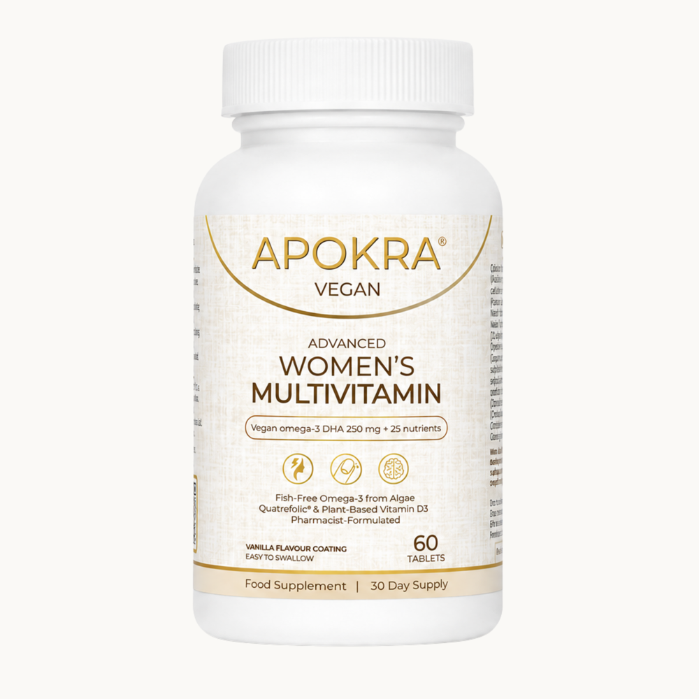 APOKRA VEGAN ADVANCED WOMEN'S MULTIVITAMIN + OMEGA 3 DHA TABLETS