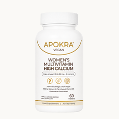 APOKRA VEGAN WOMEN'S MULTIVITAMIN HIGH CALCIUM + OMEGA 3 DHA TABLETS