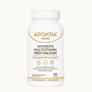 APOKRA VEGAN WOMEN'S MULTIVITAMIN HIGH CALCIUM + OMEGA 3 DHA TABLETS