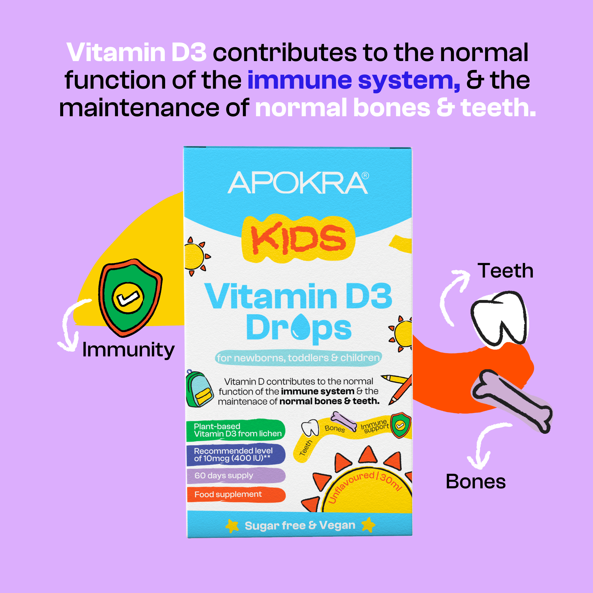 vitamin d3 drops with 10 micrograms of vitamin d3
