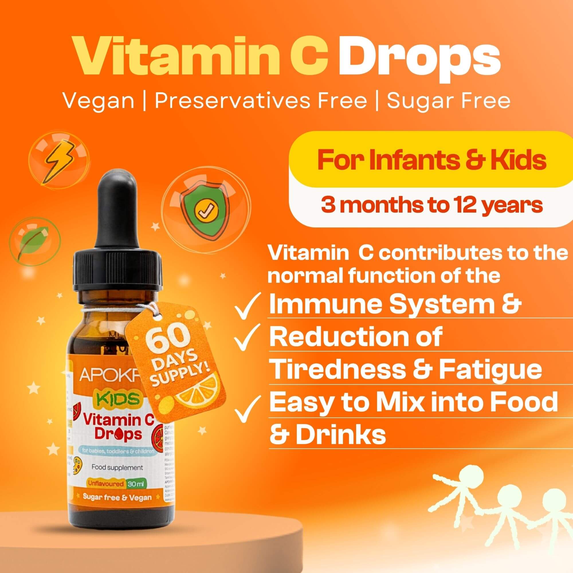 Vitamin C for kids - Vegan Vitamin C Drops