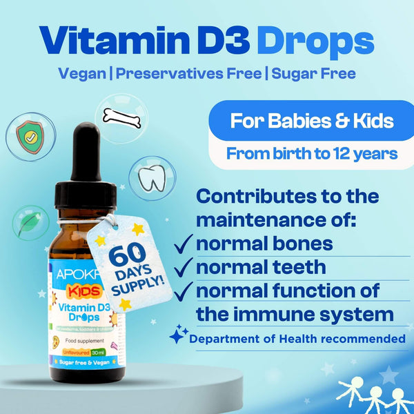 APOKRA Baby & Kids Vegan Vitamin D3 drops – product details