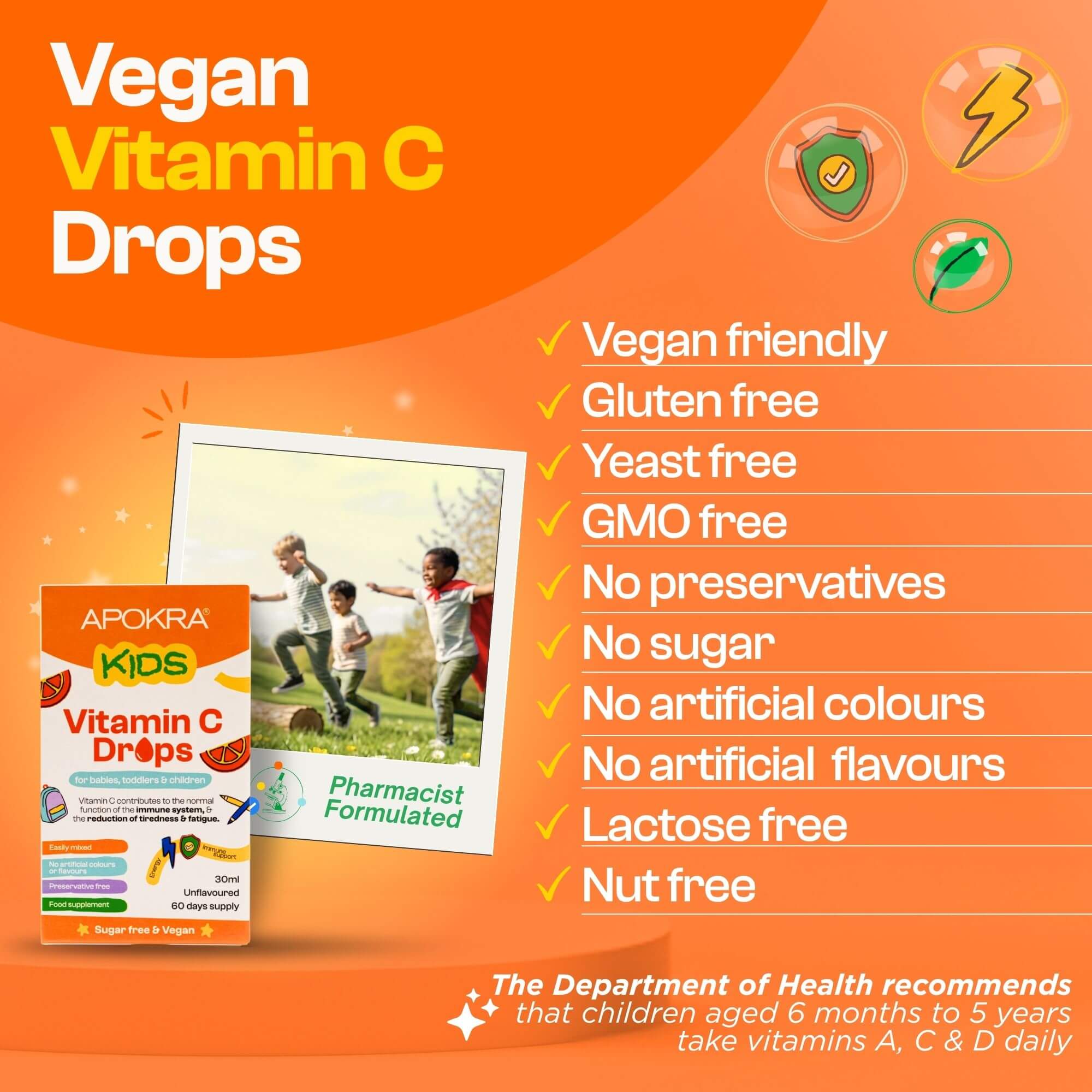 Vitamin C for kids - Vegan Vitamin C Drops