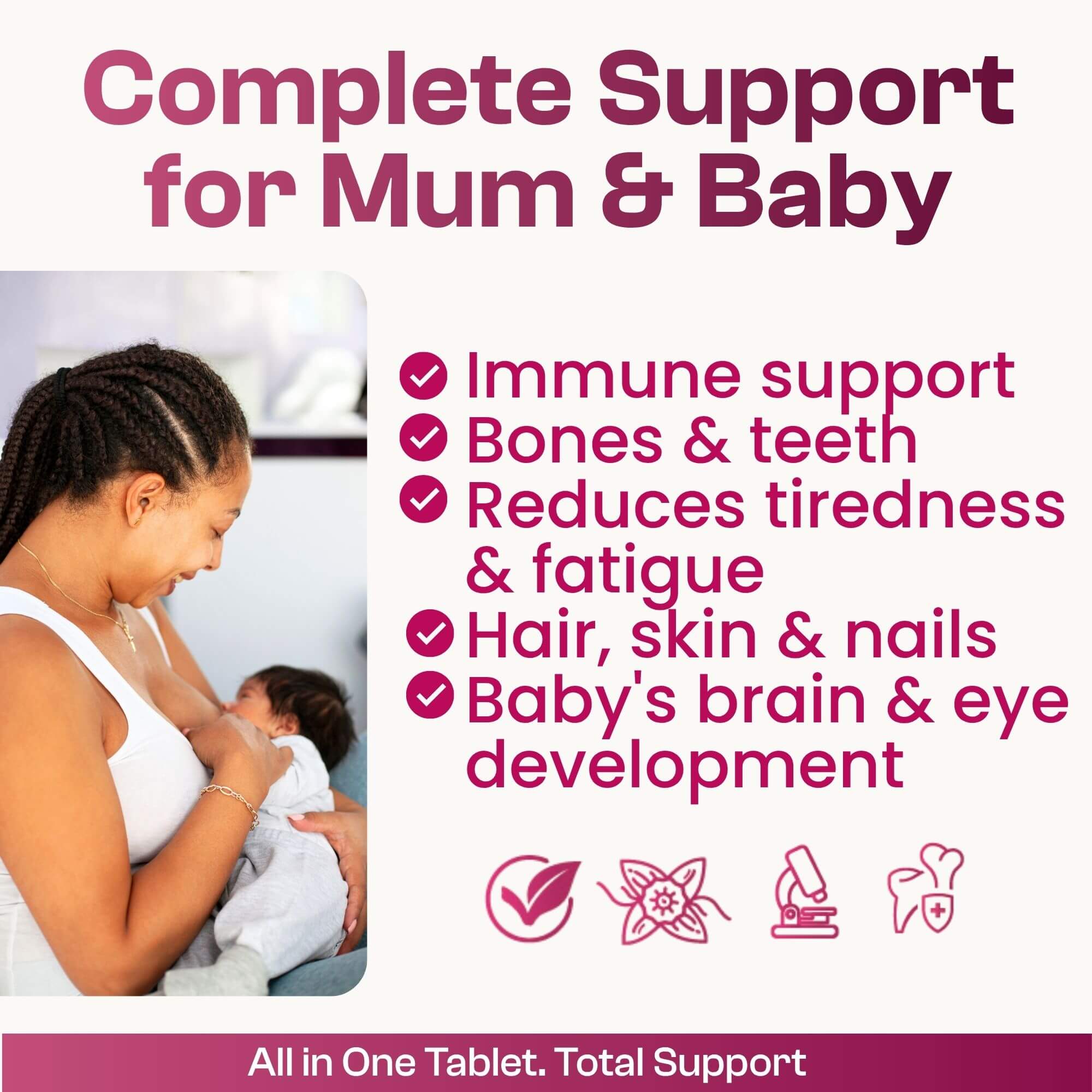 APOKRA Vegan Post-natal Omega 3 DHA/EPA Multivitamin Tablets