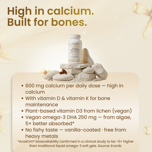 APOKRA VEGAN WOMEN'S MULTIVITAMIN HIGH CALCIUM + OMEGA 3 DHA TABLETS
