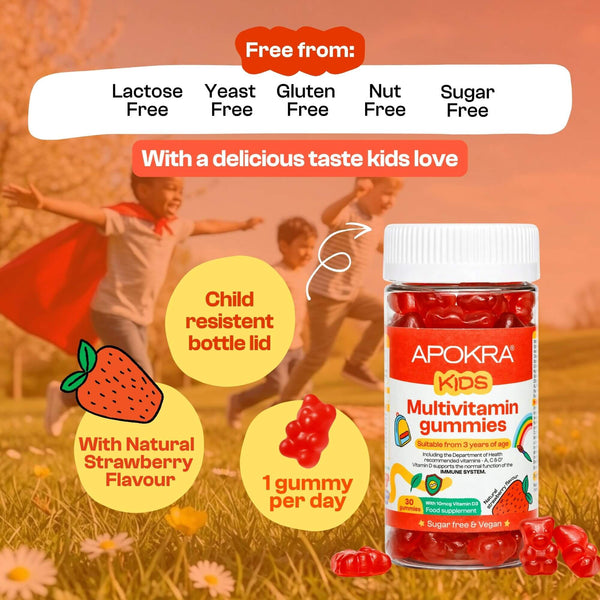 APOKRA Kids Vegan Multivitamin Gummies – pack shot