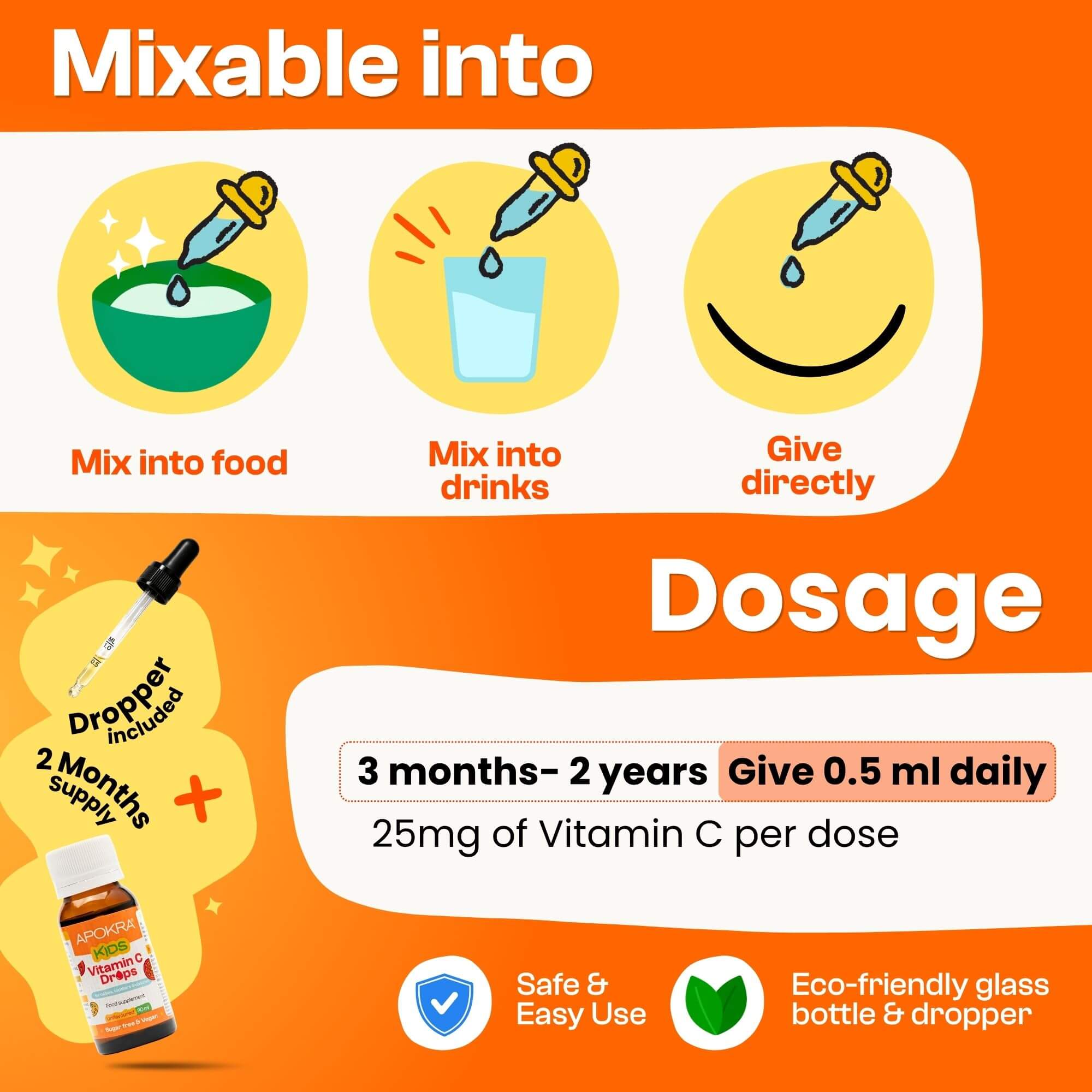 Vitamin C for kids - Vegan Vitamin C Drops