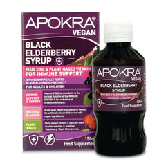 APOKRA Black Elderberry Syrup with Vitamin C and zinc, 150ml