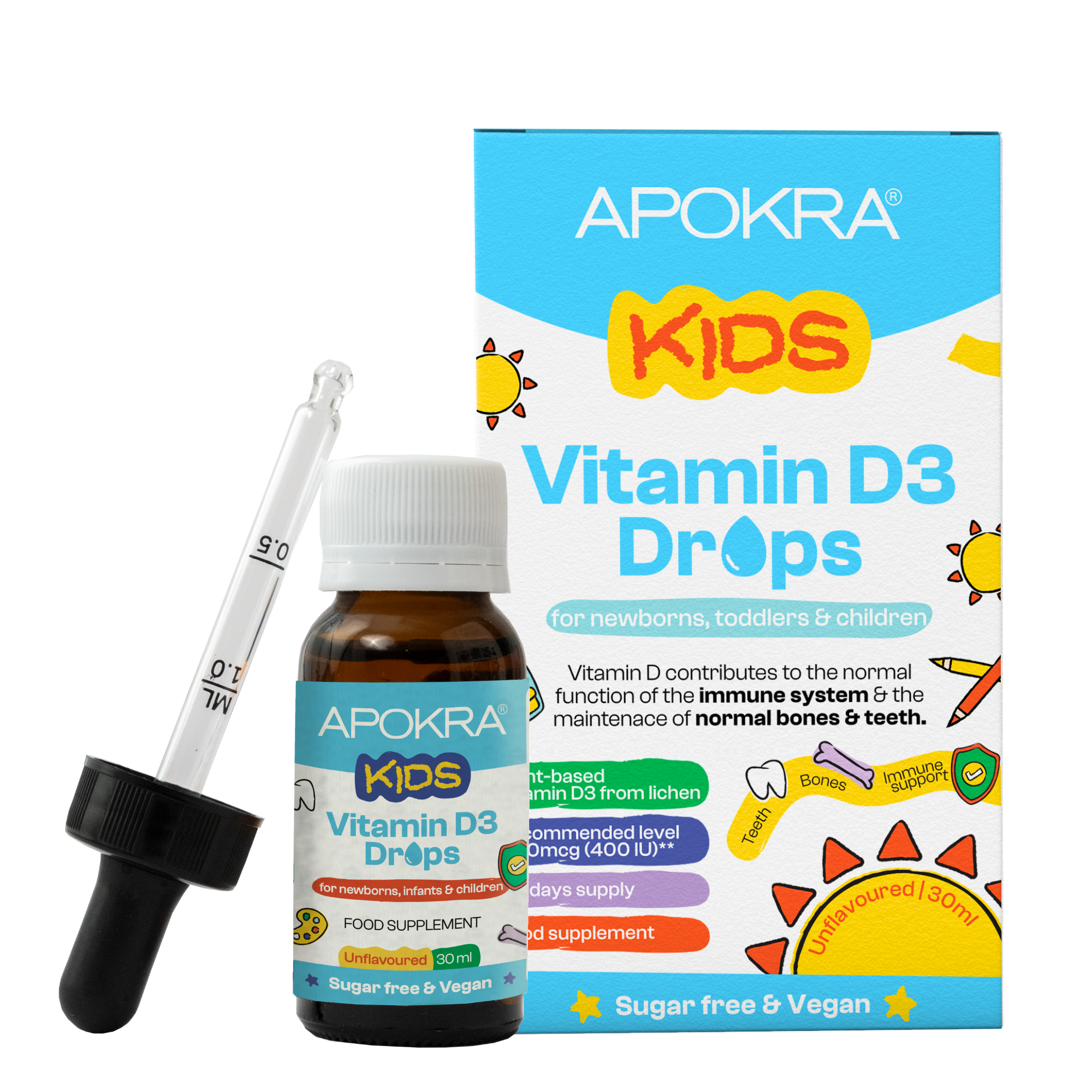 Vitamin D3 für Kinder - Vegane Tropfen