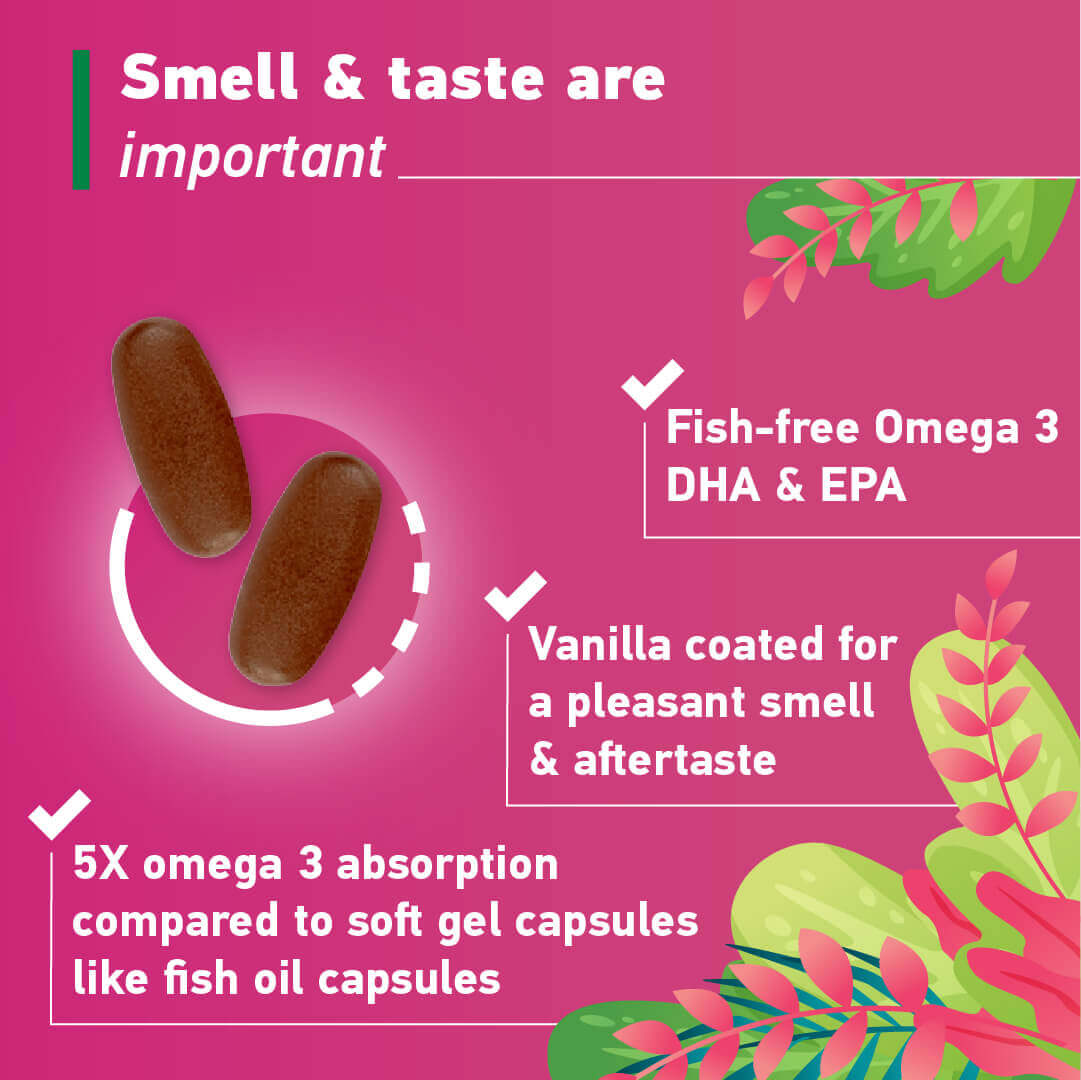 APOKRA Vegane postnatale Omega-3-DHA/EPA-Multivitamintabletten