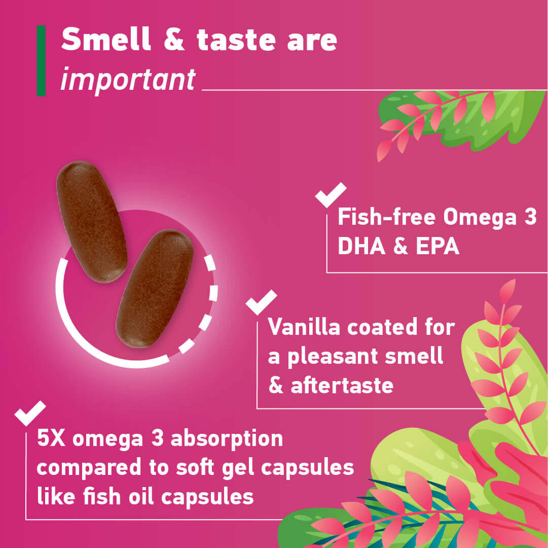 APOKRA Vegan Post-natal Omega 3 DHA/EPA Multivitamin Tablets