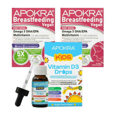 Breastfeeding vitamins with vitamin D3 drops bundle
