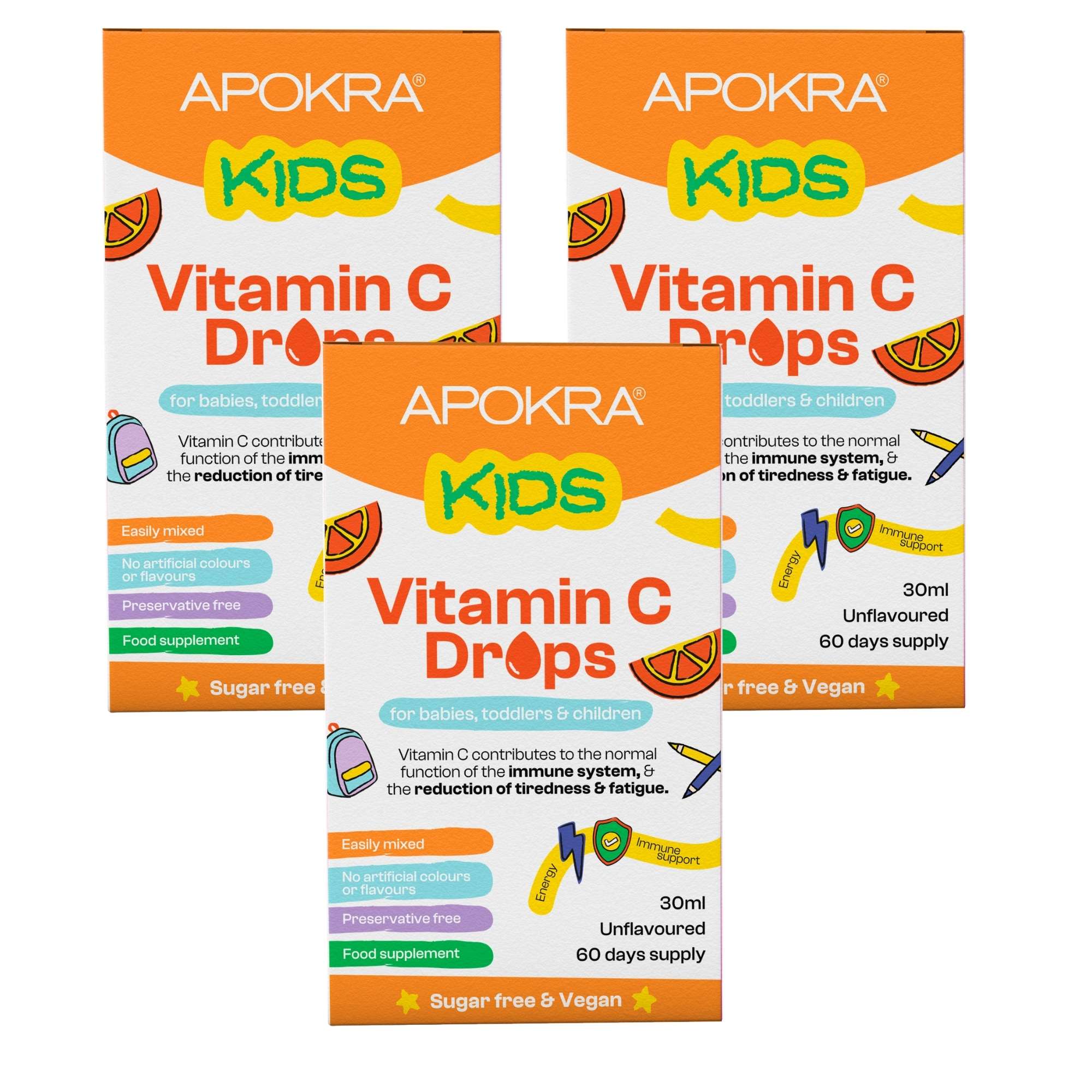 3 x Vitamin C Drops