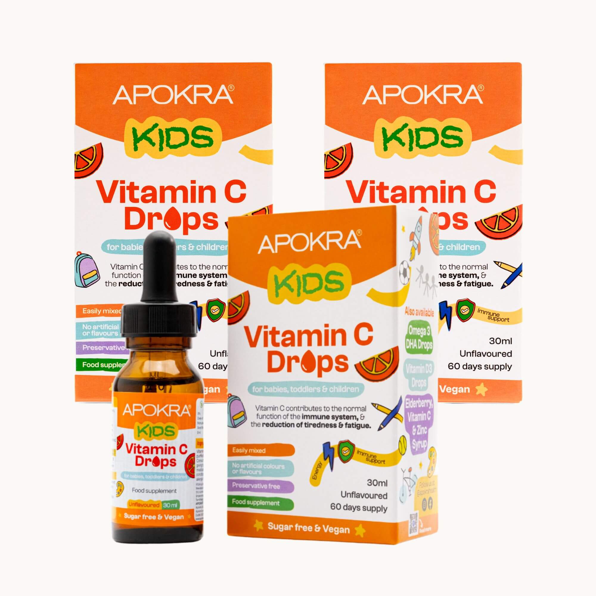 3 x Vitamin C Drops - 180 day supply