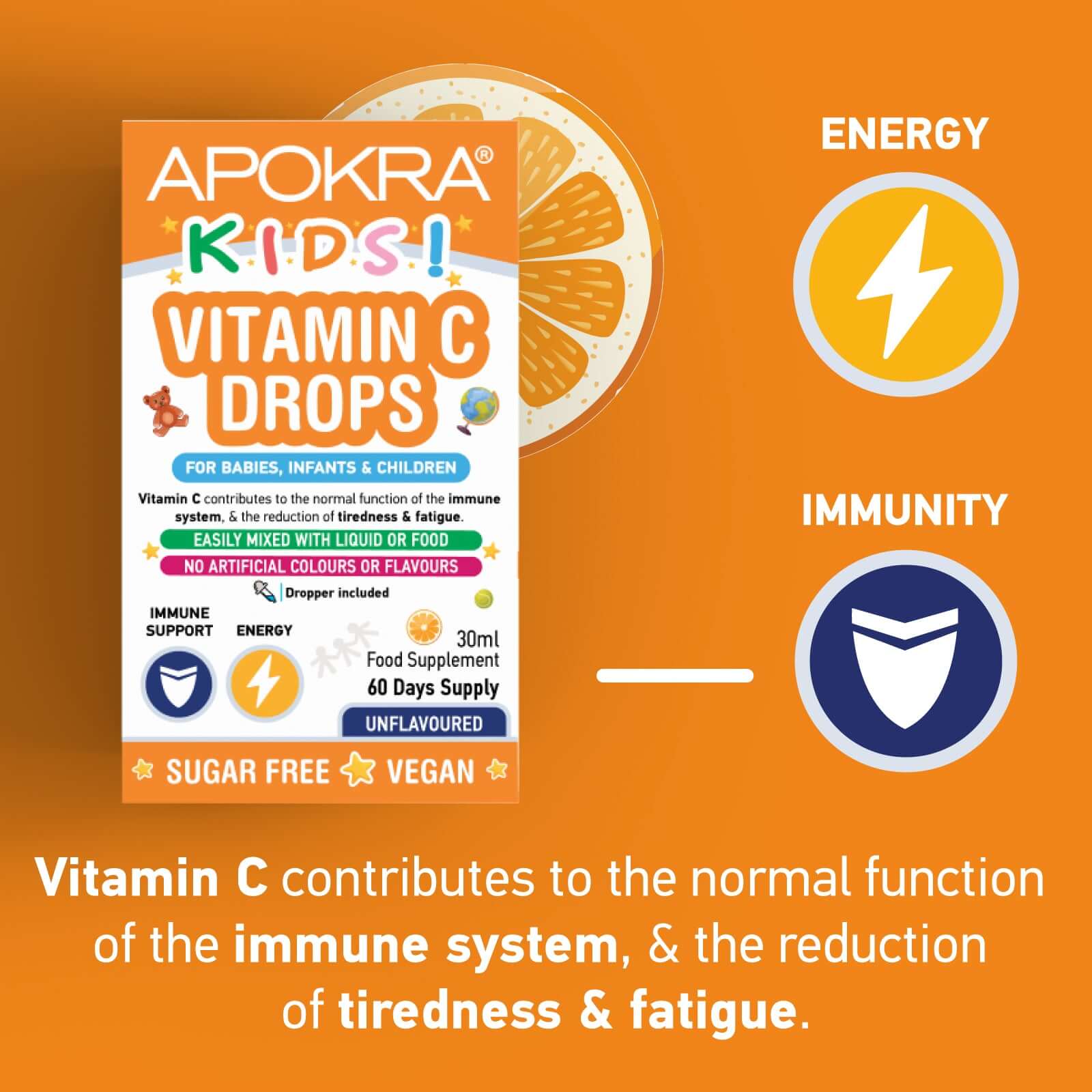 Vitamin C for immune support & energy - APOKRA Vitamin C for kids