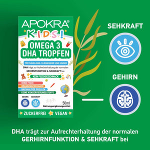 APOKRA Veganes Omega-3 Algenöl für Kinder – Produktdetails