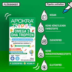 APOKRA Veganes Omega-3 Algenöl für Kinder – Inhaltsstoffe