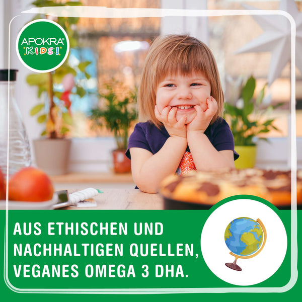 APOKRA Veganes Omega-3 Algenöl für Kinder – Packshot