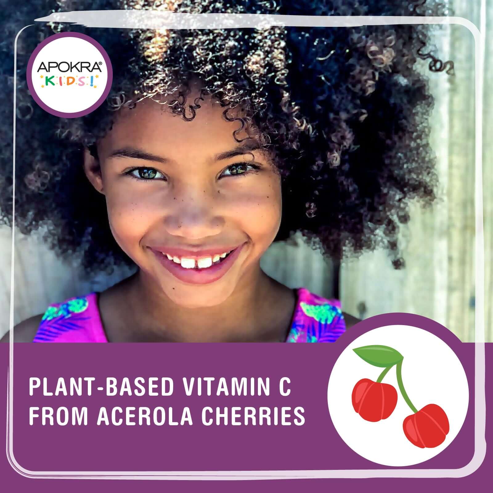 APOKRA Kids Elderberry Syrup with plant based vitamin C from acerola cherries